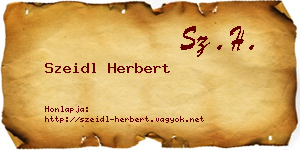 Szeidl Herbert névjegykártya